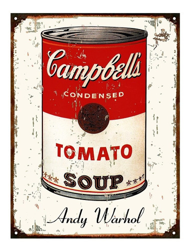 Cartel De Chapa Warhol Campbells Tomato L874