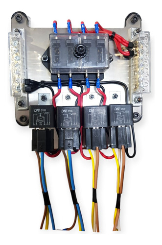 Fusiblera Cableada 4 Circuitos Fusilera Tablero Competición 