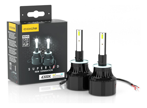 Lampada Super Led H1 4300k 6400 Lumens Code New Generation