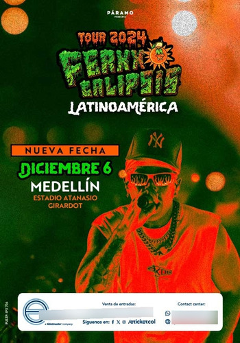 Boleta Ferxxo Occidental Baja 6 De Diciembre Medellin