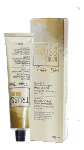 Kit Tintura Truss Professional  Colores truss Truss color perfect blond tom 0.34 natural dourado avermelhado para cabelo