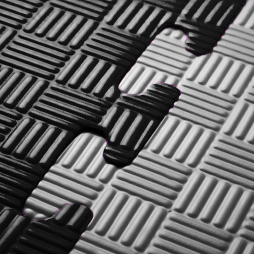 Pack 10 Plancha Tatami 100cm X 100cm X 4cm Gris Y Negro