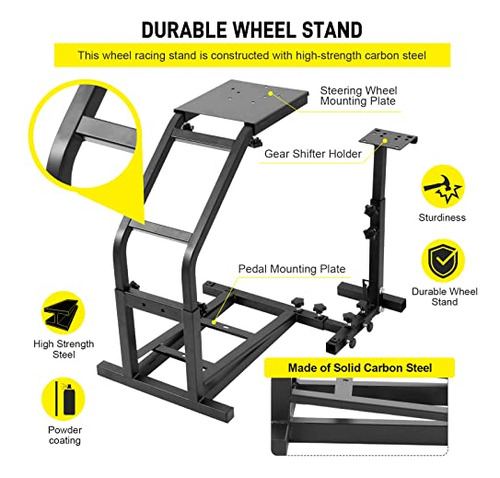 Pack Soporte De Volante Racing Ajustable Para Simulador