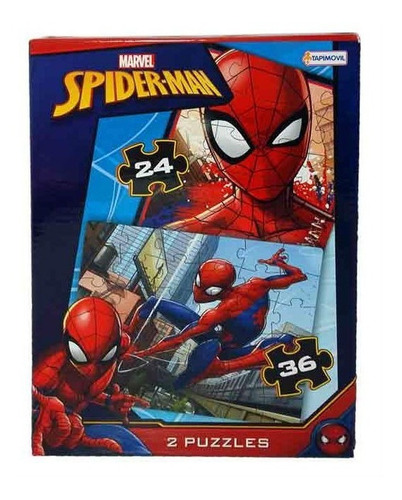 Imagen 1 de 1 de Marvel Spiderman Pack 2 Puzzles Rompecabezas 24 36 Piezas