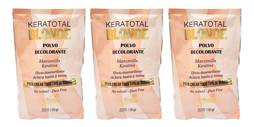 3 Polvos Decolorante Bellissima Blonde Keratina X 700 Local