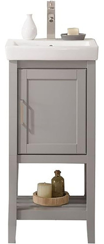 Tocador Para Baño C/lavabo; 18 In, Gris; Legion Furniture