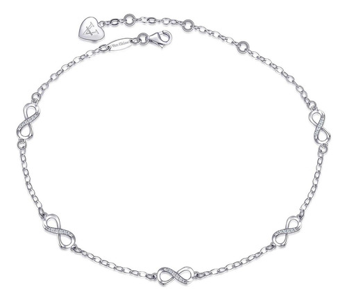 Pulsera De Tobillo Para Mujer Tobillera De Plata De Ley S925