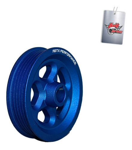 Imagem 3 de 6 de Kit Polias Alumínio + Correia + Esticador | Fusca | Azul