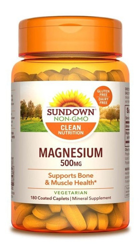 Magnesio 500mg,180 Pastillas Sundown