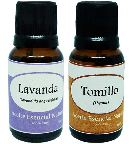 Tomillo Lavanda Aceite Esencial Natural 15ml 2 Piezas Frasco