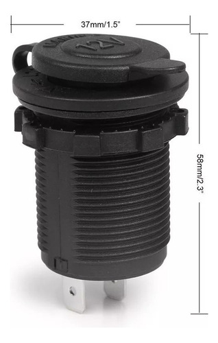 Ch Tomada 12v 24v Plug Acendedor Fêmea Cigarro Moto Carro +