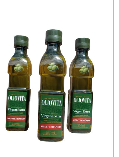 Oliovita Aceite Oliva Ext Virgen Medit 250 Ml S/tacc X 3 Uni