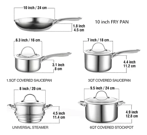  Cooks Standard Juego de utensilios de cocina de acero