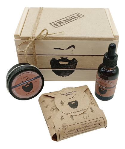 Pack Barba: Shampoo, Bálsamo Y Aceite Naturales/artesanales