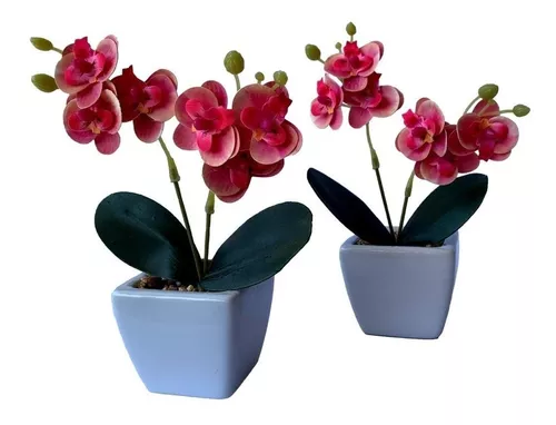 50 Flores Artificiais Mini Orquídea Para Decoração E Arranjo
