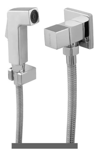 Duchinha Para Banheiro Completa Base Quadrada Cromada