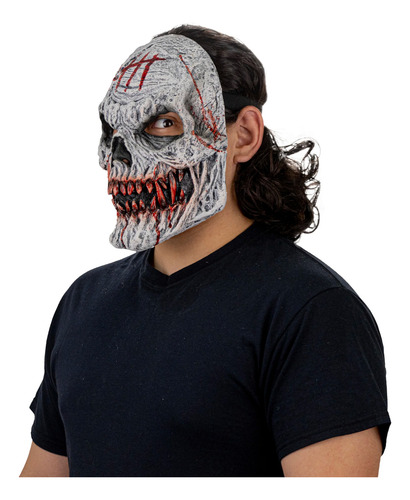 Máscara Latex Skull Fangs Gore Monster Monstruo Creepy