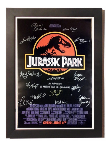 Quadro Poster Moldura O Parque Dos Dinossauros Jurassic Park