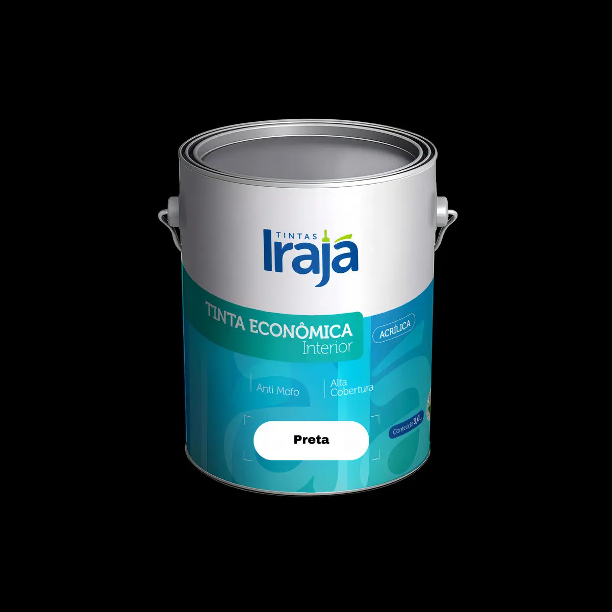 Tinta Parede Látex Acrílica Irajá 3,6 L Interno Preta