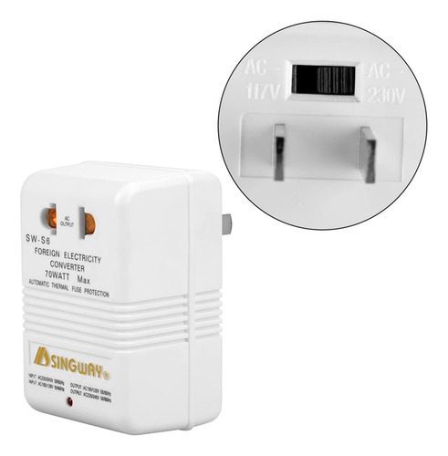 Convertidor De 120v A 240v + Paso 70w Paso Y Transformador W