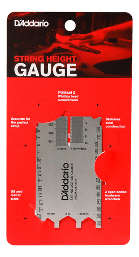 Regla Para Calibración De Cuerdas Guitarra, Bajo Daddario