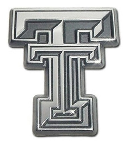 Emblema Metálico Cromado Premium Texas Tech Red Raider