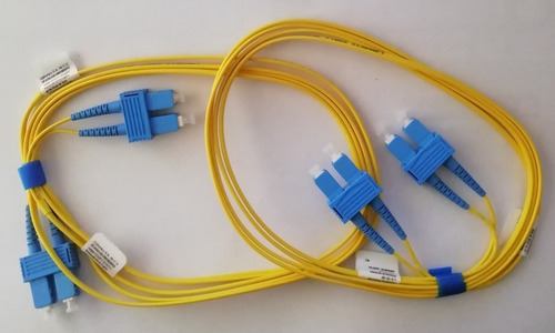 2 Jumper Duplex Sc- Sc Fibra Óptica Monomodo 9/125, 2mt C/u (Usado)