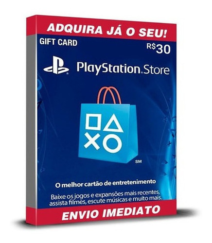 Cartão Playstation Br Brasil Psn R$30 Reais Plus Brasileiro