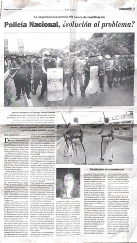 Policial Nacional Solucion O Problema Articulo Prensa 2006