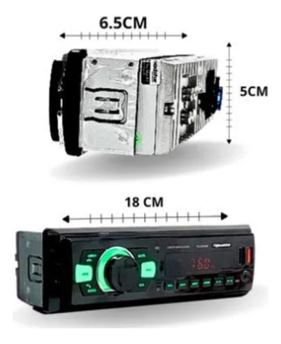 Auto Radio Mp3 Crossfox Trafic Bt Rca Fm Sd Usb Rbg