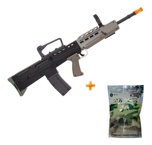 Rifle Fuzil De Airsoft Promoção Spring L85a1 Vigor + 5000bbs