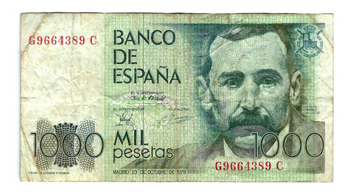 España - Billete 1000 Pesetas 1979 - G9664389 C