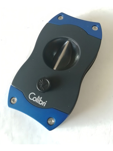 Cortador de charutos Colibri com corte em V em forma de V azul