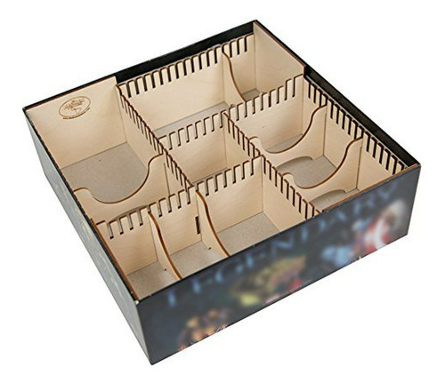 Organizador Juego Marvel Legendary- Caja Madera Con Comparti