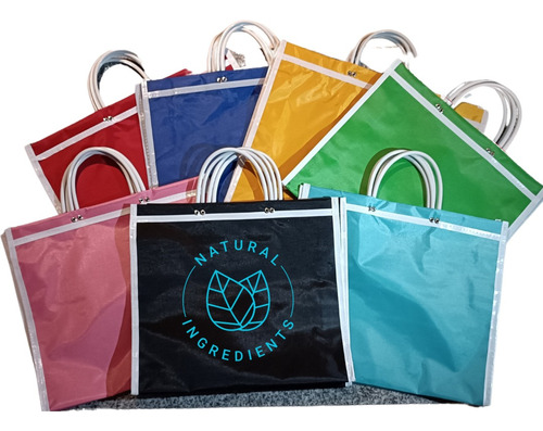 100 Pack Bolsa Mandadera Colores 37x32x10 Cm. Personalizada