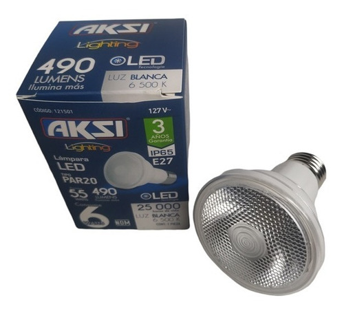 Foco Bombillo Led 6w Tipo Par 20 6500k E27 Ip65 Interperie 