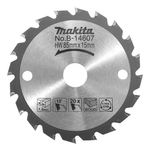 Disco Serra Circular Makita 85mmx15mm B-14607 Hs301
