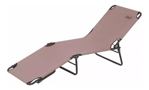Catre Plegable Coleman Reclinable 4 Posiciones Color Caqui