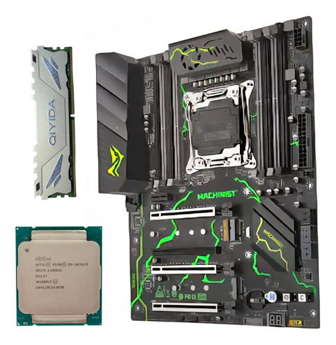 Placa-mãe X99 Machinist Atx Mr9s Ddr4 Xeon E5 2676 V3 16 Gb
