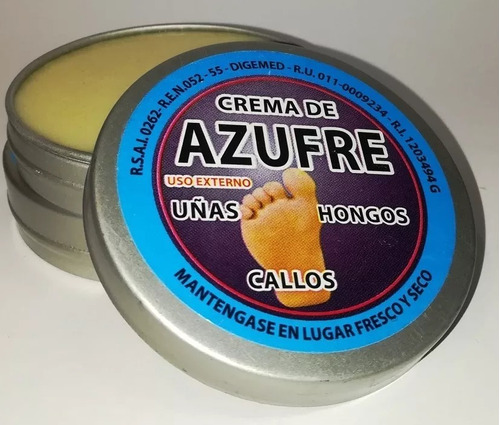 Crema De Azufre - Hongos Pies Y Uñas - Callos