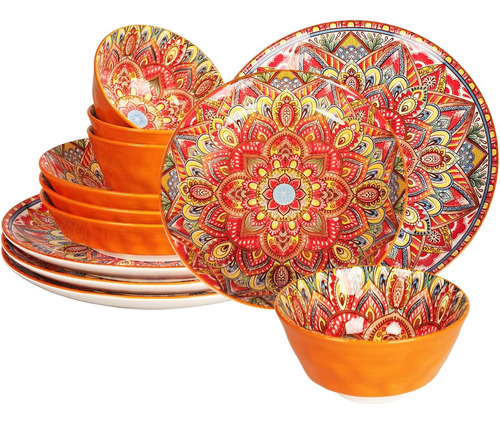 Vajilla De Porcelana Para Bufé Servicio 4 Pers. 12 Piezas Fá