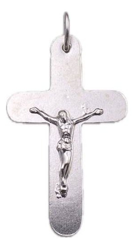 Dije De Cruz Con Cristo Modelo Cristian En Plata 925