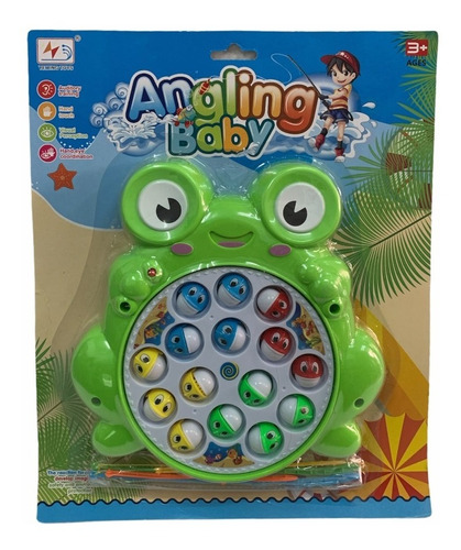 Juego De Pesca Infantil X 15 Peces - 2 Cañas A Pilas