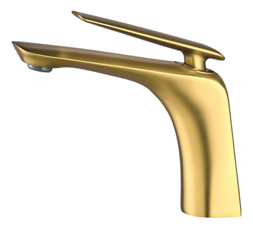 Torneira Banheiro Lavabo Monocomando Dourada Escovada Luxo
