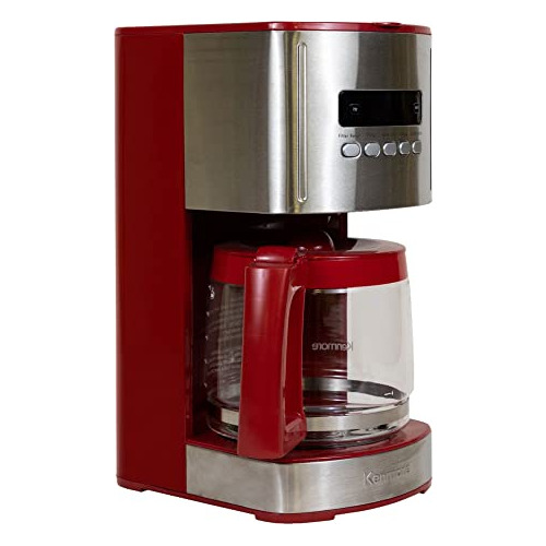 Cafetera Programable De 12 Tazas Kenmore Aroma Control, Roja