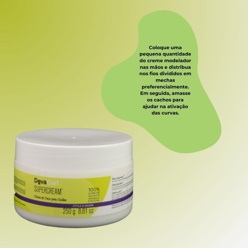 Devacurl Supercream Creme De Coco Para Cachos 250g