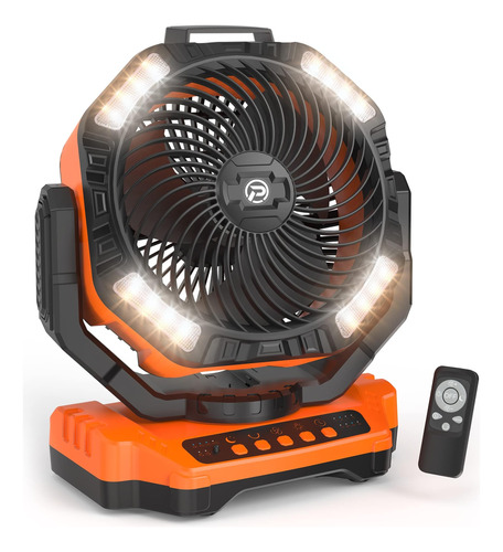 Panergy Ventilador De Camping Portátil Con Linterna Led, Ven