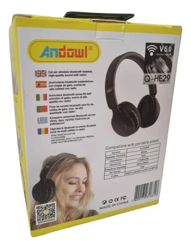 Audífonos Andowl Q-he29 In-ear Color Negro