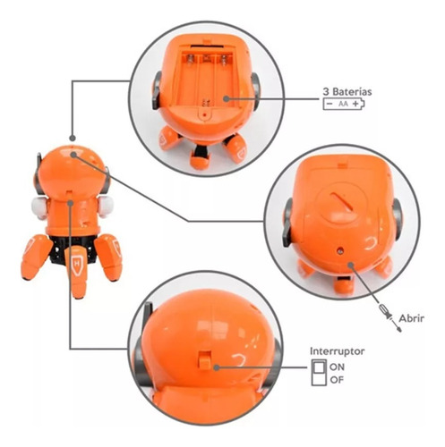 Juguete Robot Bailarín Con Luces Y Sonido
