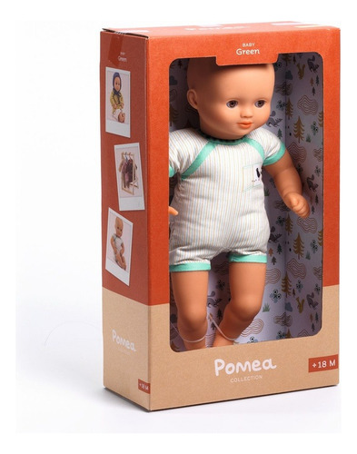 Muñeco Bebé Niños Baby Green Niños 32 Cm Pomea Djeco